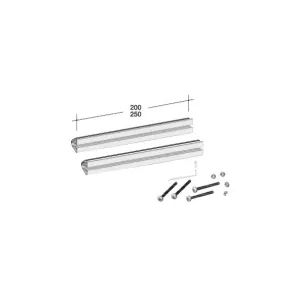 KIT TRAVERSINI SILMEC PER INSTALLAZIONE CASSETTA SU RINGHIERA IN ALLUMINIO ARGENTO MM.250 COD.11-004