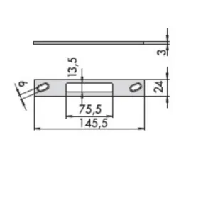 CONTROPIASTRA CISA 06461-34-0 IN ACCIAIO INOX