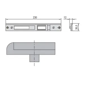 CONTROPIASTRA CISA 06463-16-0  IN METALLO