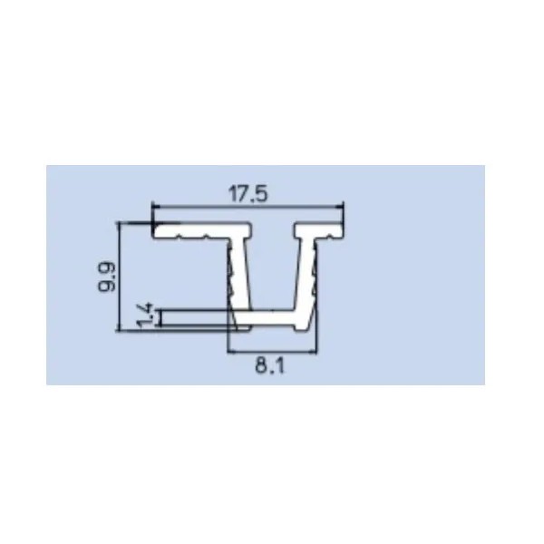 PROFILO SLIDING SUPERIORE DA INCASSO per VOLPE Mt.3-1004501A3