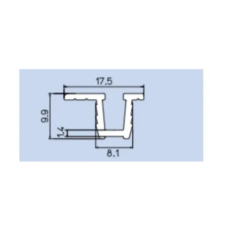 PROFILO SLIDING SUPERIORE DA INCASSO per VOLPE Mt.3-1004501A3
