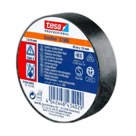 NASTRO ISOLANTE TESA MM 19 X 25 MT NERO