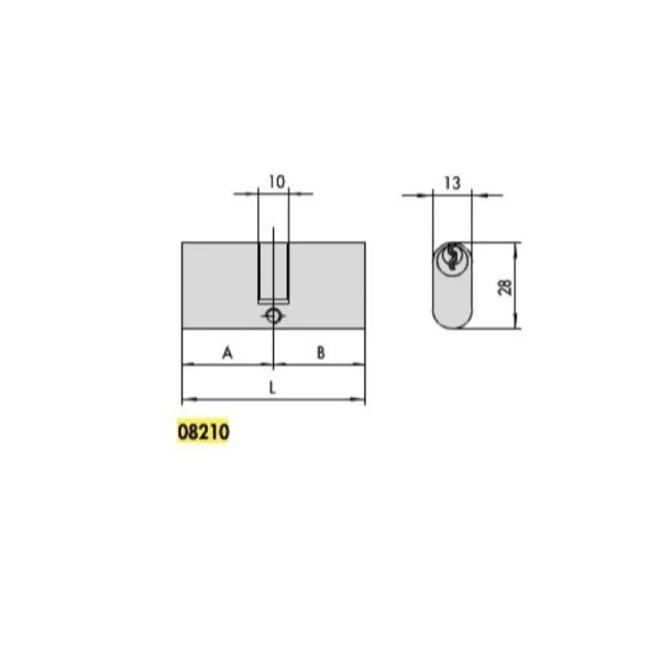 CILINDRO OVALE CISA 08210 IN OTTONE