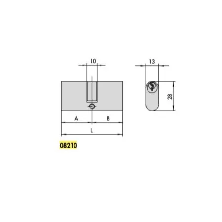 CILINDRO OVALE CISA 08210 IN OTTONE