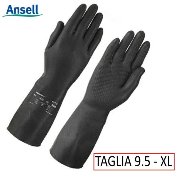 GUANTI ANTIACIDO LUNGHI ANSELL ALPHATEC TG 9.5 XL
