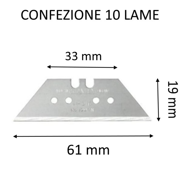 CONFEZIONE 10 LAME TRAPEZOIDALI
