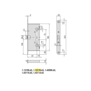 SERRATURA CISA 13110-65-0 ELETTRICA ANTIPANICO