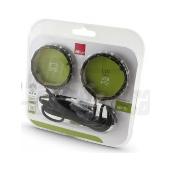 KIT D'ILLUMINAZIONE PER TV A 2 NASTRI DA 0,6 MT CON INGRESSO USB OFFERTA