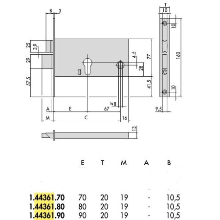 SERRATURA CISA 44361