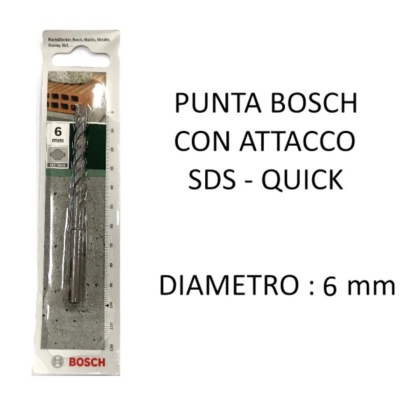 PUNTA BOSCH D.6 CON ATTACCO SDS QUICK -OFFERTA