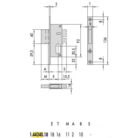 SERRATURA CISA 44240-18-0