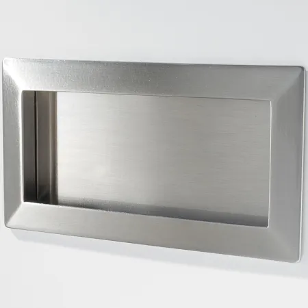 MANIGLIA 9078 A INCASSO MM.138X69 ARGENTO 7