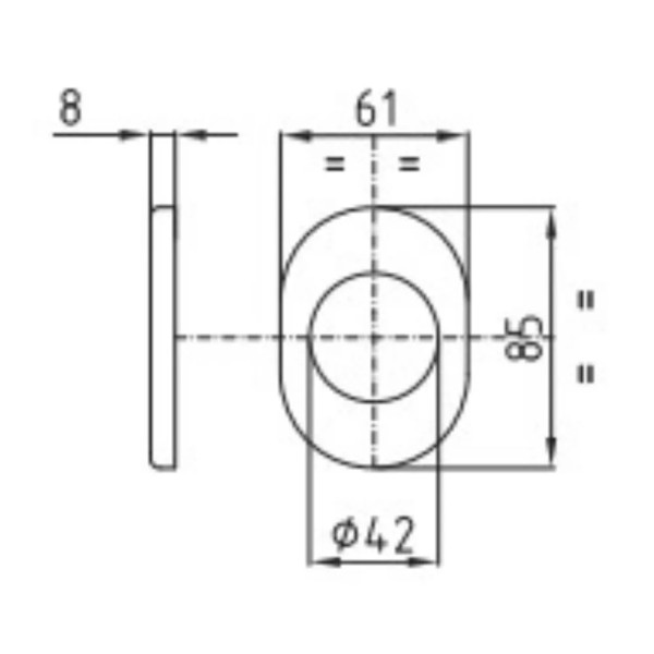 MOSTRINA DIERRE ESTERNA PER DEFENDER D.42 CROMO SATINATO