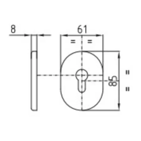 MOSTRINA DIERRE INTERNA FORO YALE OTTONE LUCIDO