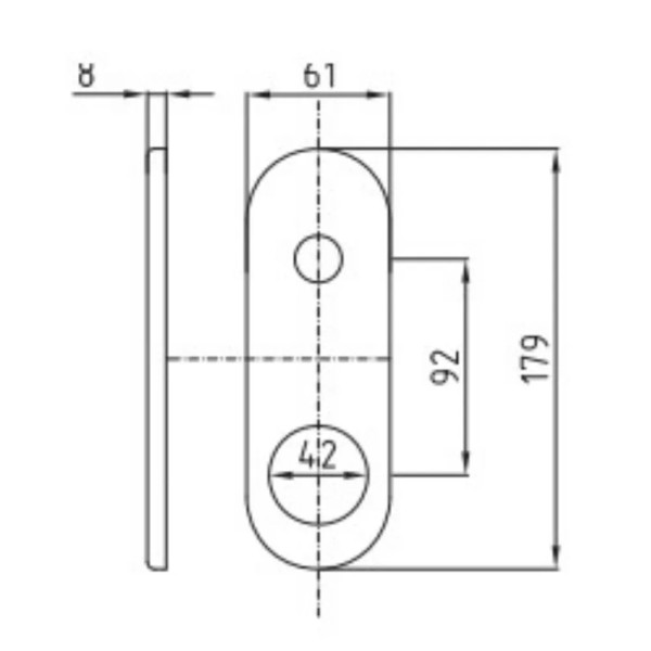 PLACCA DIERRE ESTERNA LUNGA PER DEFENDER D.42 BRONZATA
