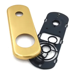 PLACCA DIERRE ESTERNA LUNGA PER DEFENDER D.42 OTTONE LUCIDO