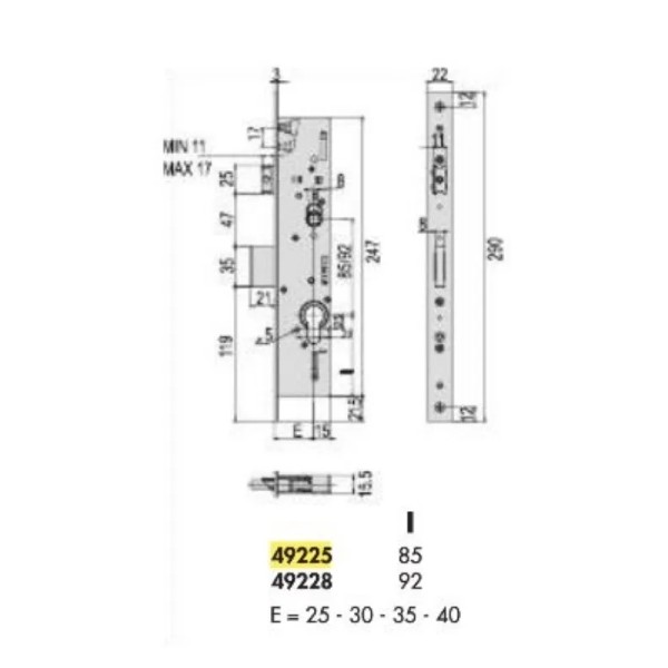 SERRATURA CISA 49225