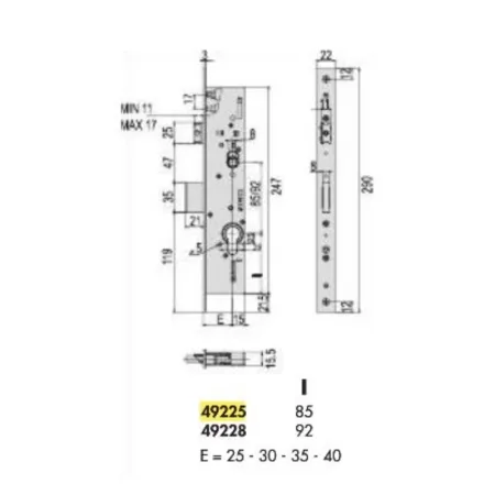 SERRATURA CISA 49225