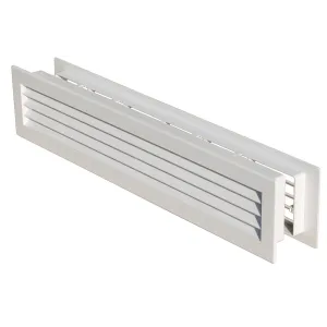 GRIGLIA AEREAZIONE MM 480X98 PLASTICA BIANCA