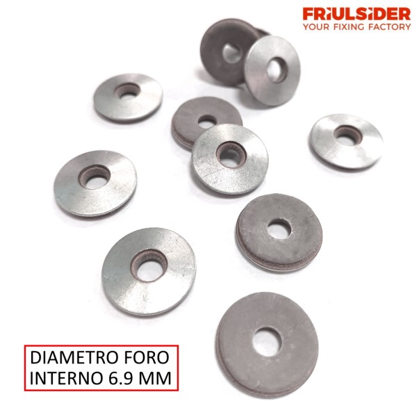 RONDELLA CON GUARNIZIONE DIAM. 19 MM - FORO 6.9 MM