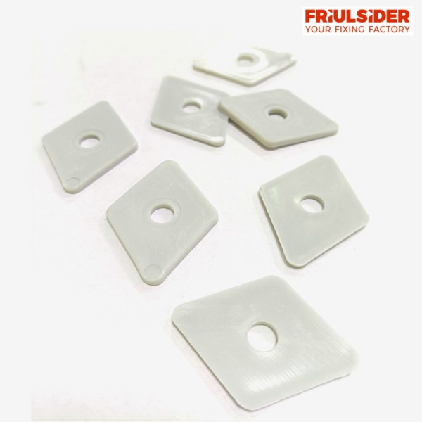 RONDELLA ROMBOIDALE IN POLIETILENE 30 X 30 MM - FORO 7 MM