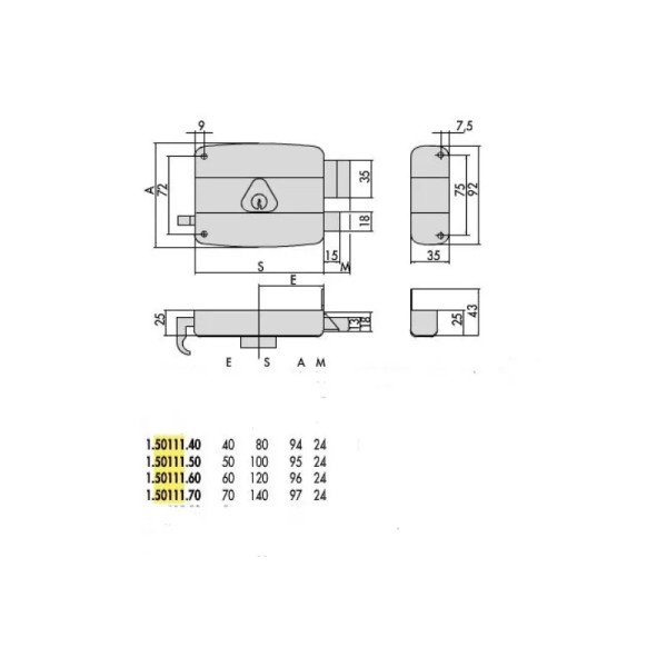 SERRATURA CISA 50111