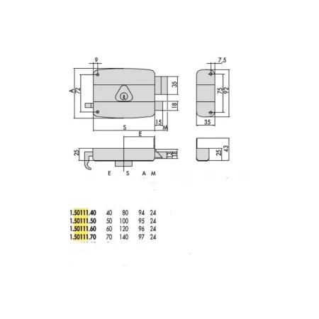 SERRATURA CISA 50111