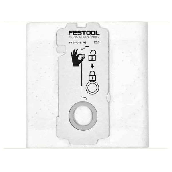 SACCHETTI FILTRO FESTOOL PER CTL MIDI (MODELLO 2019) Confez da 5