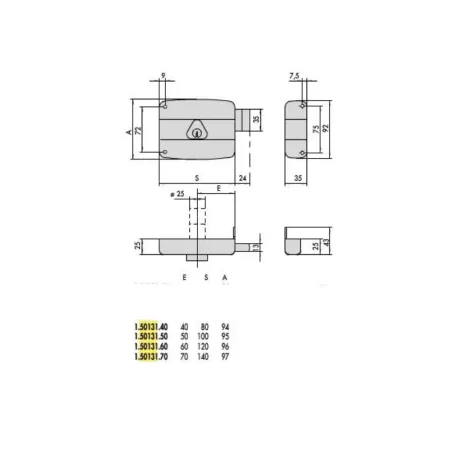 SERRATURA CISA 50131