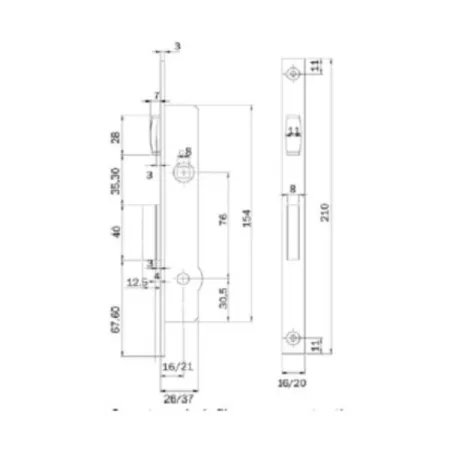 SERRATURA FIAM 901.11.16 (901 K)