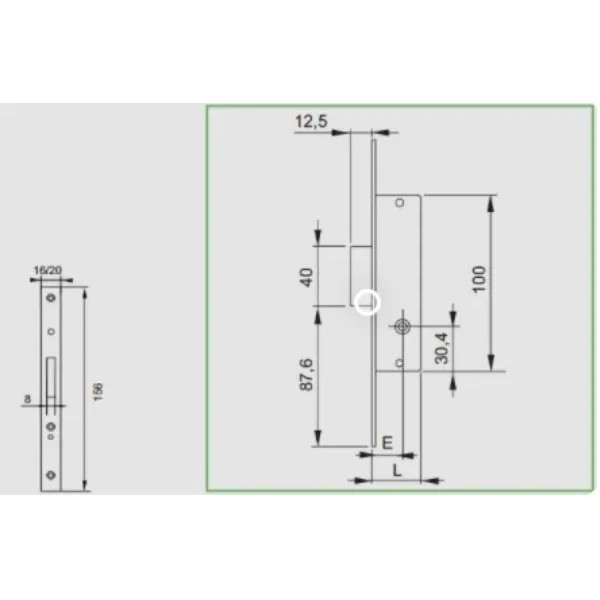 SERRATURA FIAM 903.11.16 FRONTALE MM.16 (903 K)