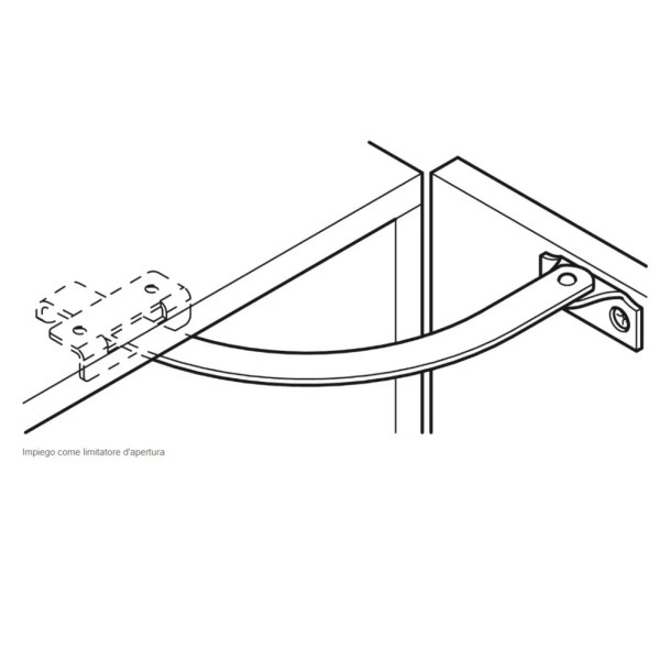 LIMITATURA DI APERTURA HAFELE IN METALLO 150 mm SINISTRO