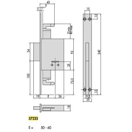 SERRATURA CISA 57225