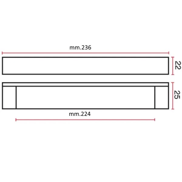 MANIGLIA MITAL 3125 B CROMO LUCIDO MM.224 -PROMO -