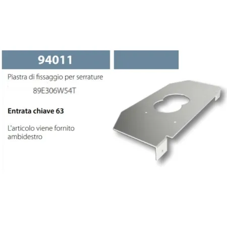 PIASTRA DI FISSAGGIO PER SERRATURA RICAMBIO ESETY 89E306W54T ENTRATA 63