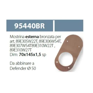 MOSTRINA ESTERNA PER SERRATURA 89E306W54T ESETY  BRONZO 95440