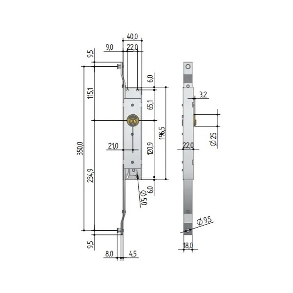 SERRATURA PREFER 6318 SINISTRA