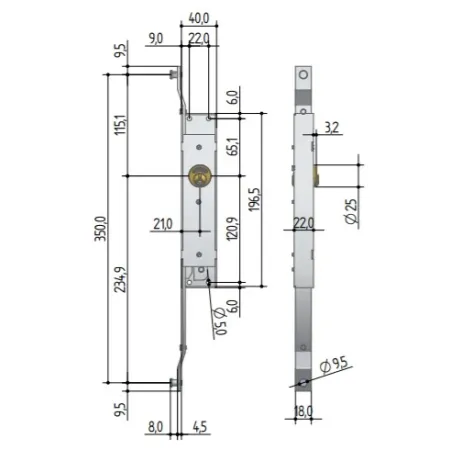 SERRATURA PREFER 6318 SINISTRA