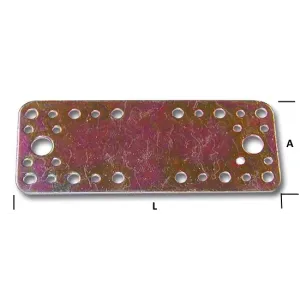 PIASTRA DIRITTA MM 170X65X2 mm ZINCATA GIALLA