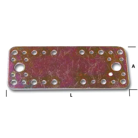 PIASTRA DIRITTA MM 170X65X2 mm ZINCATA GIALLA