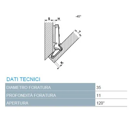 CERNIERA SALICE ANGOLO -45° C2A7H99