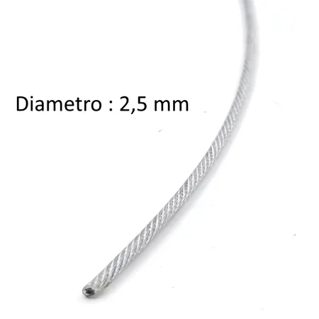 CAVO ACCIAIO PLASTIFICICATO D.2,5 mm