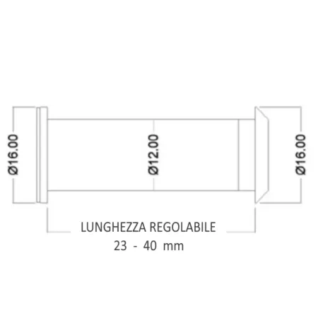 SPIA OTTICA D.12 LUNG.VARIABILE 23-40 mm OTTONE