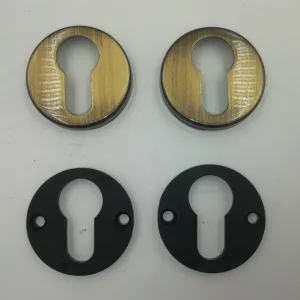 COPPIA BOCCHETTE YALE REGUITTI OTTONE BRONZATO