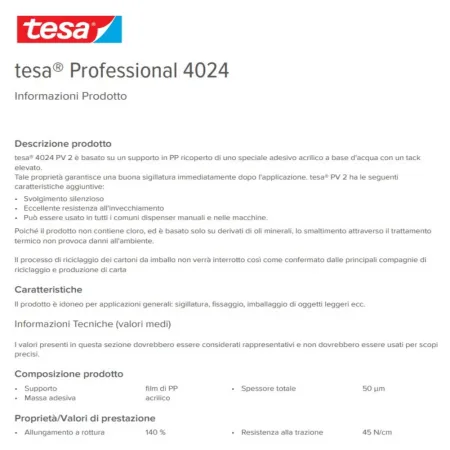 NASTRO TRASP. TESA X IMBALLO MM 50 X 66 MT OFFERTA