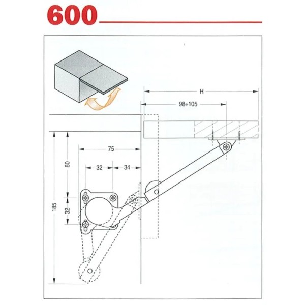 SNODO FRENANTE CEAM 600 APERTURA ALTO DX