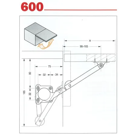 SNODO FRENANTE CEAM 600 APERTURA ALTO DX