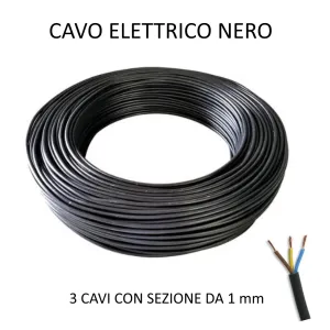 CAVO ELETTRICO NERO 3 X 1.0