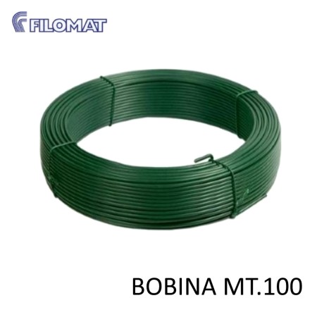 FILO PLASTIFICATO VERDE X TENSIONE BOBINA 100 MT