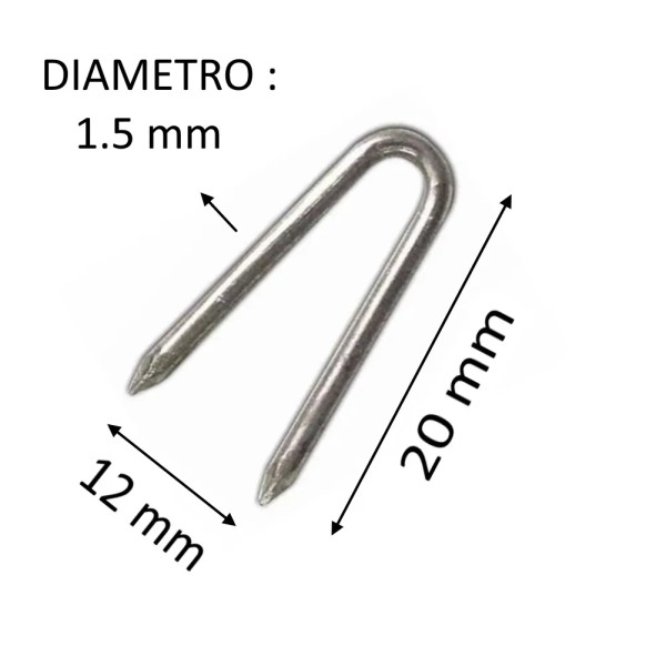CAMBRETTE N.12 DIAMETRO 1.5 MM LUNGHEZZA 20 MM